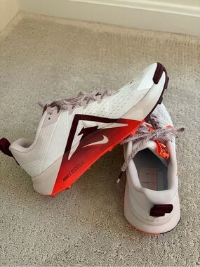Nike White Maroon and Orange Performance Trainers